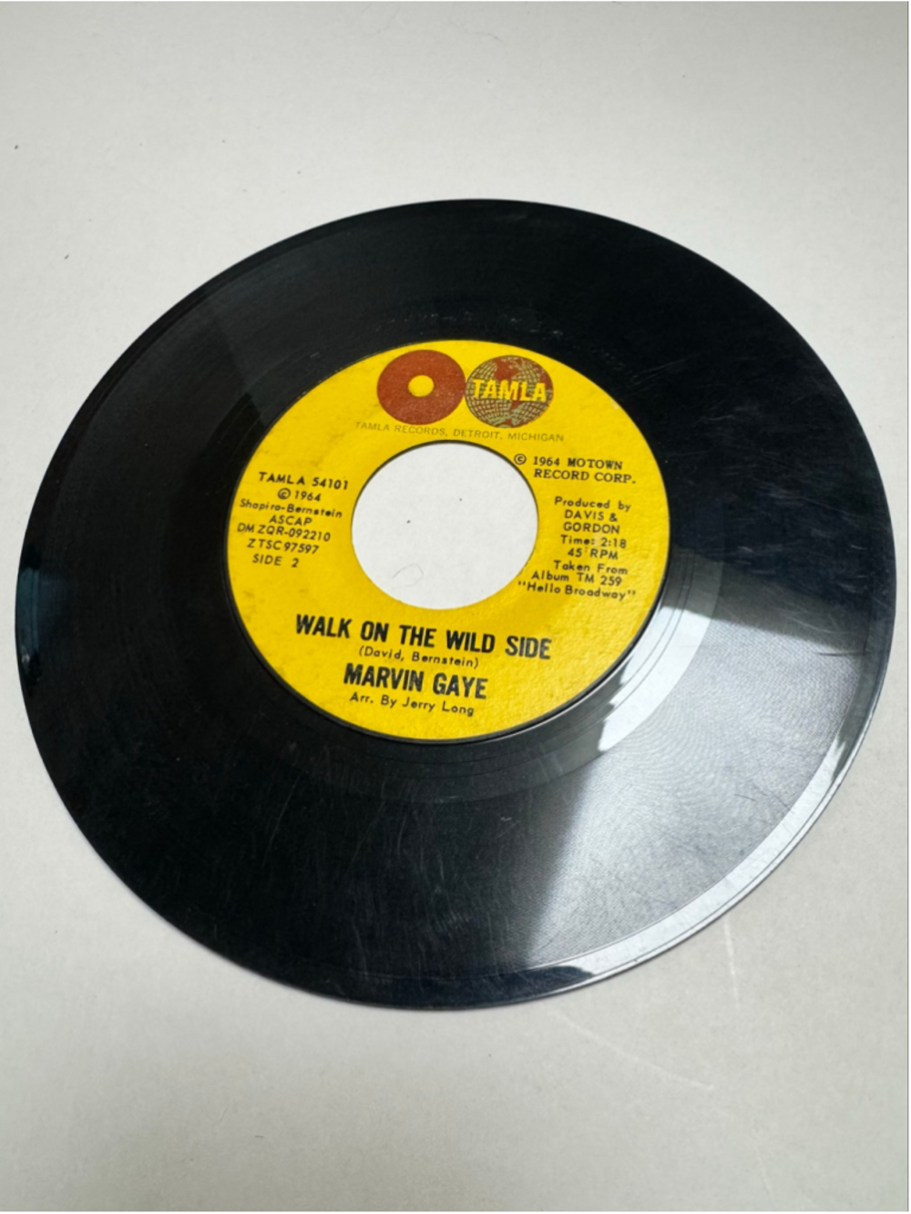 1964 Marvin Gaye Tamla Vinyl Record 45 RPM Baby Don't You Do It